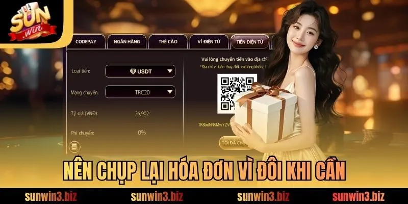 Nên chụp lại hóa đơn vì đôi khi cần